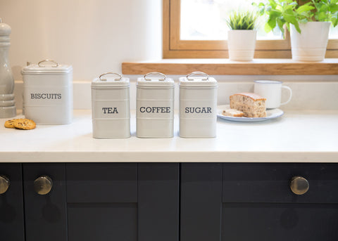 tea coffee sugar tins
