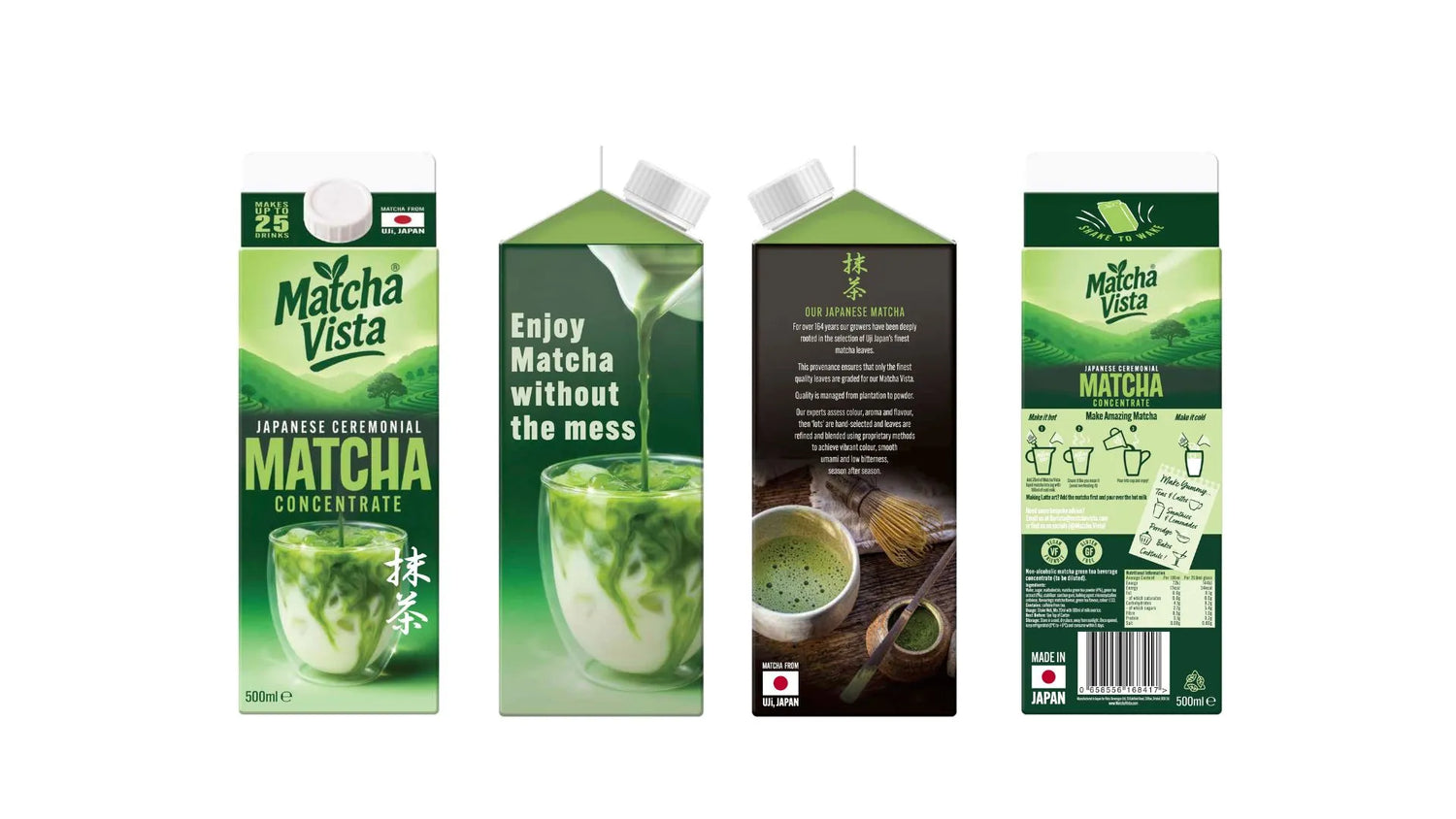 Matcha Vista cartons

