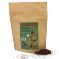 Kraft paper coffee bag with Miles ground Christmas coffee inside