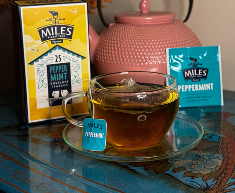 Miles Peppermint Tea brewed